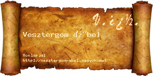 Vesztergom Ábel névjegykártya